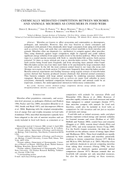 chemically mediated competition between microbes and animals