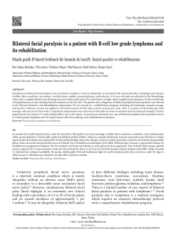 Bilateral facial paralysis in a patient with B-cell low