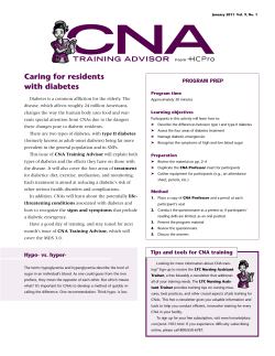 Diabetes - FirstLight Home Care