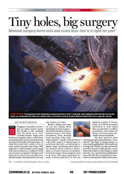 Tiny holes, big surgery - Children`s Hospital of The King`s Daughters