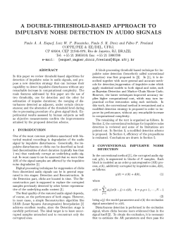 a double-threshold-based approach to impulsive noise detection
