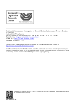 Unintended Consequences: Anticipation of General Election