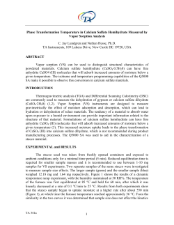 Phase Transformation Temperature in Calcium Sulfate Hemihydrate