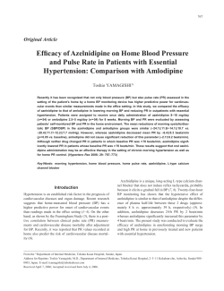 Efficacy of Azelnidipine on Home Blood Pressure and Pulse