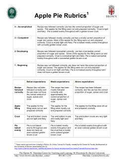 Apple Pie Rubrics - Brown University