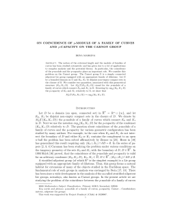ON COINCIDENCE OF p-MODULE OF A FAMILY OF CURVES AND