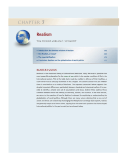 the timeless wisdom of Realism - College of Social Sciences and