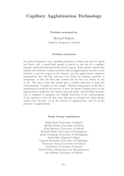 Capillary Agglutination Technology