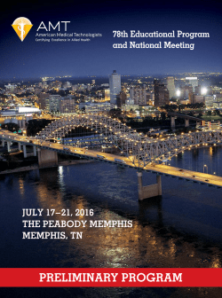 Monday, July 18 - American Medical Technologists