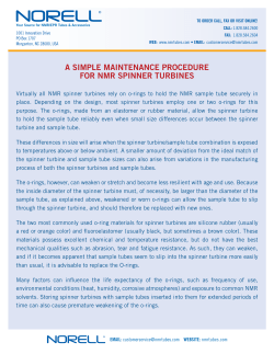 a simple maintenance procedure for nmr spinner turbines