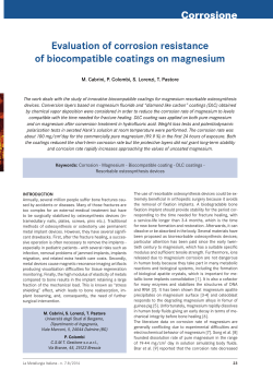 Evaluation of corrosion resistance of biocompatible coatings on