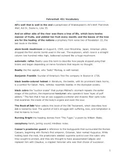 Fahrenheit 451 Vocabulary All`s well that is well in the end a