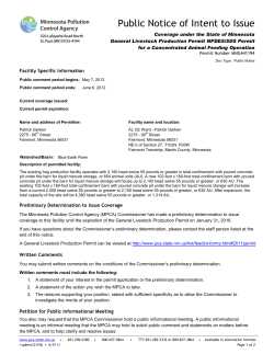 Notice Fulltext - Minnesota Pollution Control Agency