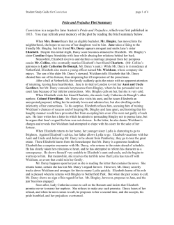 Pride and Prejudice Plot Summary Conviction is a sequel to Jane