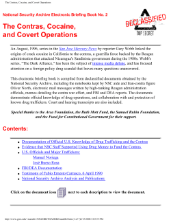 The Contras, Cocaine, and Covert Operations
