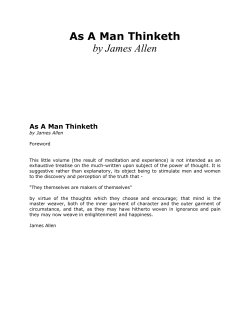 As A Man Thinketh by James Allen