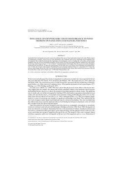 Influence of cryptogamic crust disturbance to wind erosion on sand