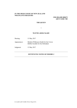 R v Kahu - Courts of New Zealand