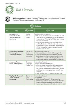 Equity and Democracy Shape World Unit