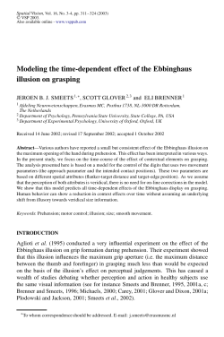 Modeling the time-dependent effect of the Ebbinghaus illusion on