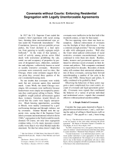 Covenants without Courts: Enforcing Residential Segregation with