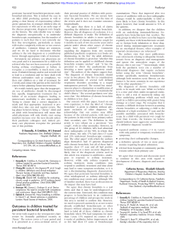 Outcomes in children treated for persistent bacterial bronchitis