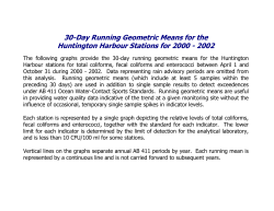 30-Day Running Geometric Means for the