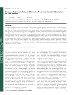 Movement Patterns of a Native and Nonnative Frugivore in Hawaii