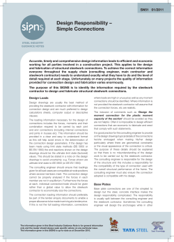 Design Responsibility &ndash; Simple Connections