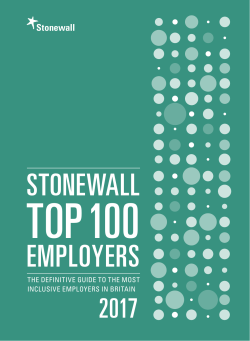 Stonewall`s Top 100 Employers