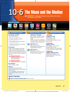The Mean and the Median