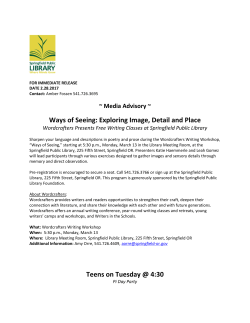 Springfield Public Library Programming March 13 thru March 18