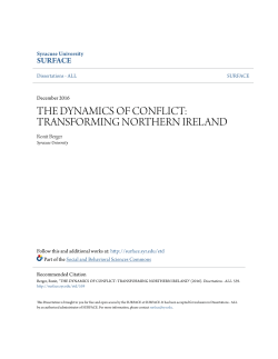 the dynamics of conflict: transforming northern ireland