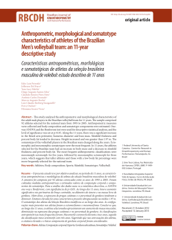 Anthropometric, morphological and somatotype characteristics of