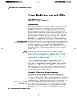 Private Health Insurance and HMOs