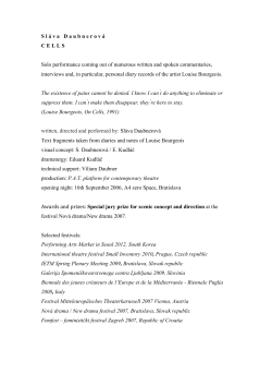 S l &aacute; va D aubnerov &aacute; CELLS Solo performance coming out of