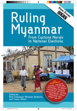 From Cyclone Nargis to National Elections