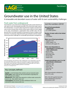 Groundwater use in the United States