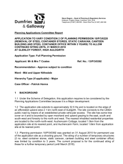 Final Report - Glenloy Forest, High Auldgirth (13/P/3