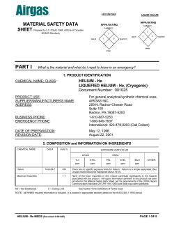 Material Safety Data Sheet Helium Dioxide