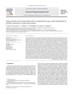 Linear growth rate of nanosized calcite synthesized via gas