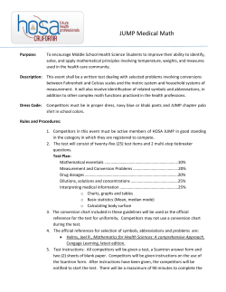 JUMP Medical Math - Cal-HOSA