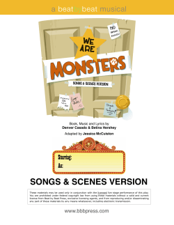 a read-only preview of We Are Monsters: Songs