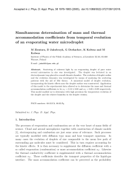 Simultaneous determination of mass and thermal accommodation