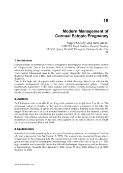 Modern Management of Cornual Ectopic Pregnancy