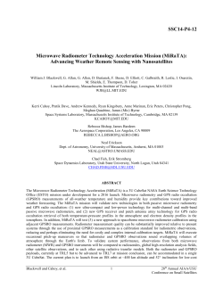 Microwave Radiometer Technology Acceleration Mission (MiRaTA