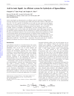 Acid in ionic liquid: An efficient system for hydrolysis of