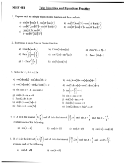 d) 8sin1:JcosJ e) cos2(2x)&mdash;sin2 (2x)