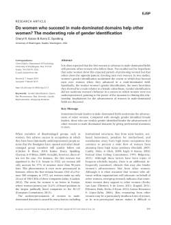 Do women who succeed in male-dominated domains help other