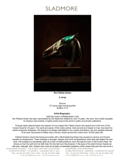 Nic Fiddian-Green 2: Arise Bronze 27 inches high including plinth